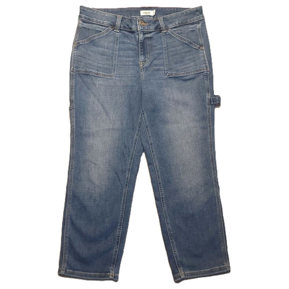 Edgely Jeans Womes 16 Jeans Carpenter Straight Leg High Rise Denim